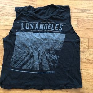 Brandy Melville Black Los Angeles Tank Top